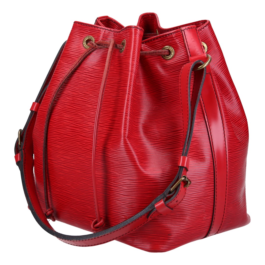 LOUIS VUITTON NOÉ PETIT MODEL SCHULTERTASCHE AUS EPI LEDER IN CASTILLIAN ROT