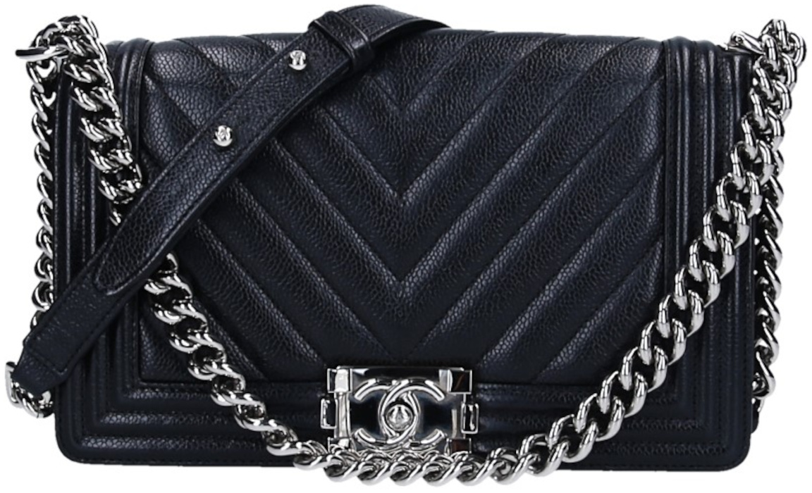 CHANEL BOY HANDTASCHE (MEDIUM) AUS KALBSLEDER IN SCHWARZ MIT SHW (A67086)