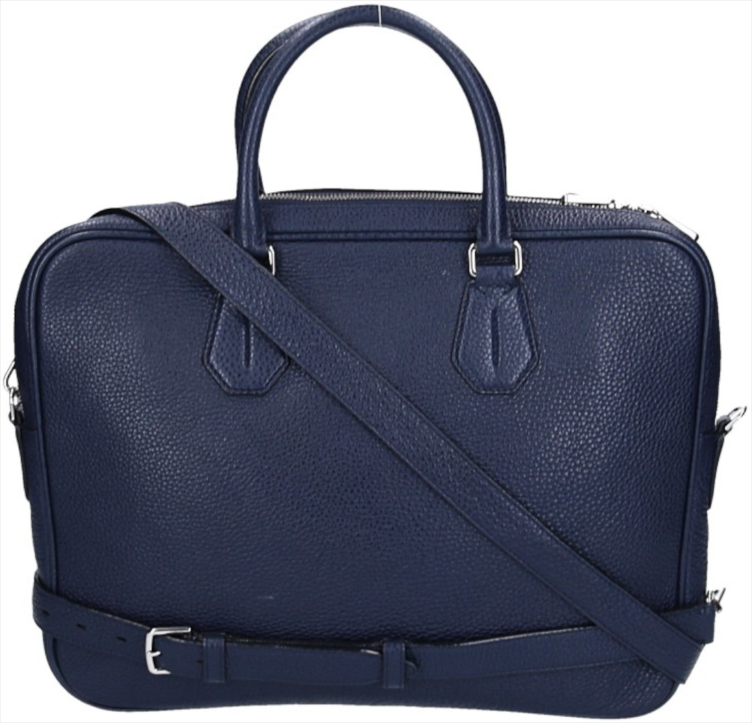 BALLY STAZ BUSINESS TASCHE AUS LEDER IN BLAU MIT SCHULTERRIEMEN