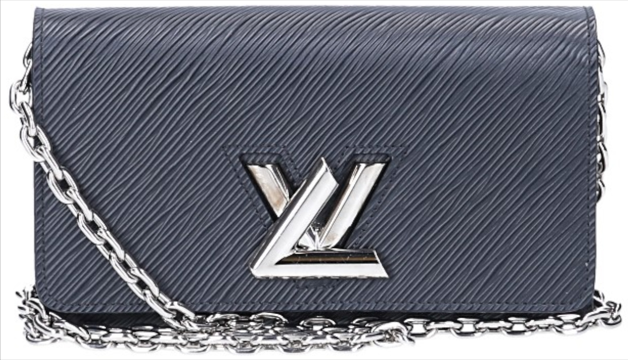 LOUIS VUITTON TWIST CHAIN GELDBÖRSE/UMHÄNGETASCHE AUS EPI LEDER IN NOIR (M62038)
