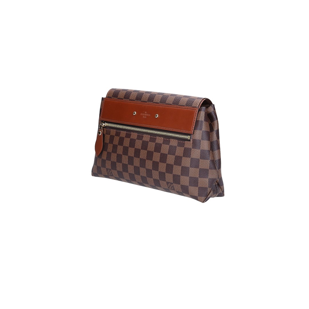 LOUIS VUITTON POCHETTE ASCOT CLUTCH AUS DAMIER EBENE CANVAS