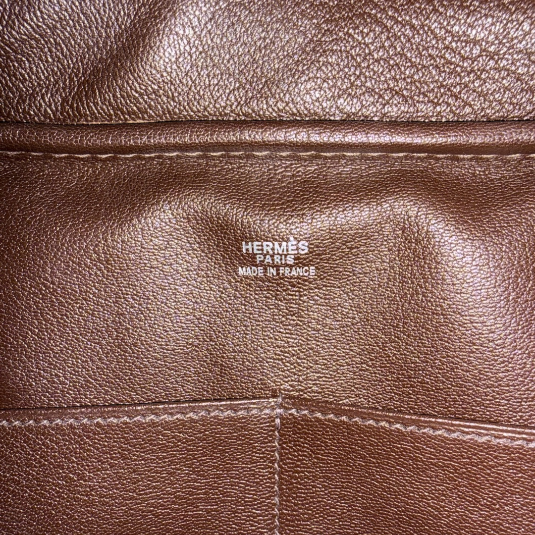 HERMÈS SAC A MAIN PLUME 32 HANDTASCHE AUS CHEVRE DE COROMANDEL MIT PHW