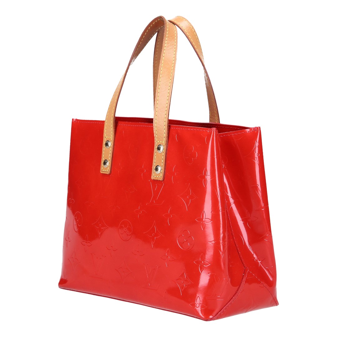 LOUIS VUITTON READE PM HENKELTASCHE AUS MONOGRAM VERNIS LEDER IN ROUGE (M91088)