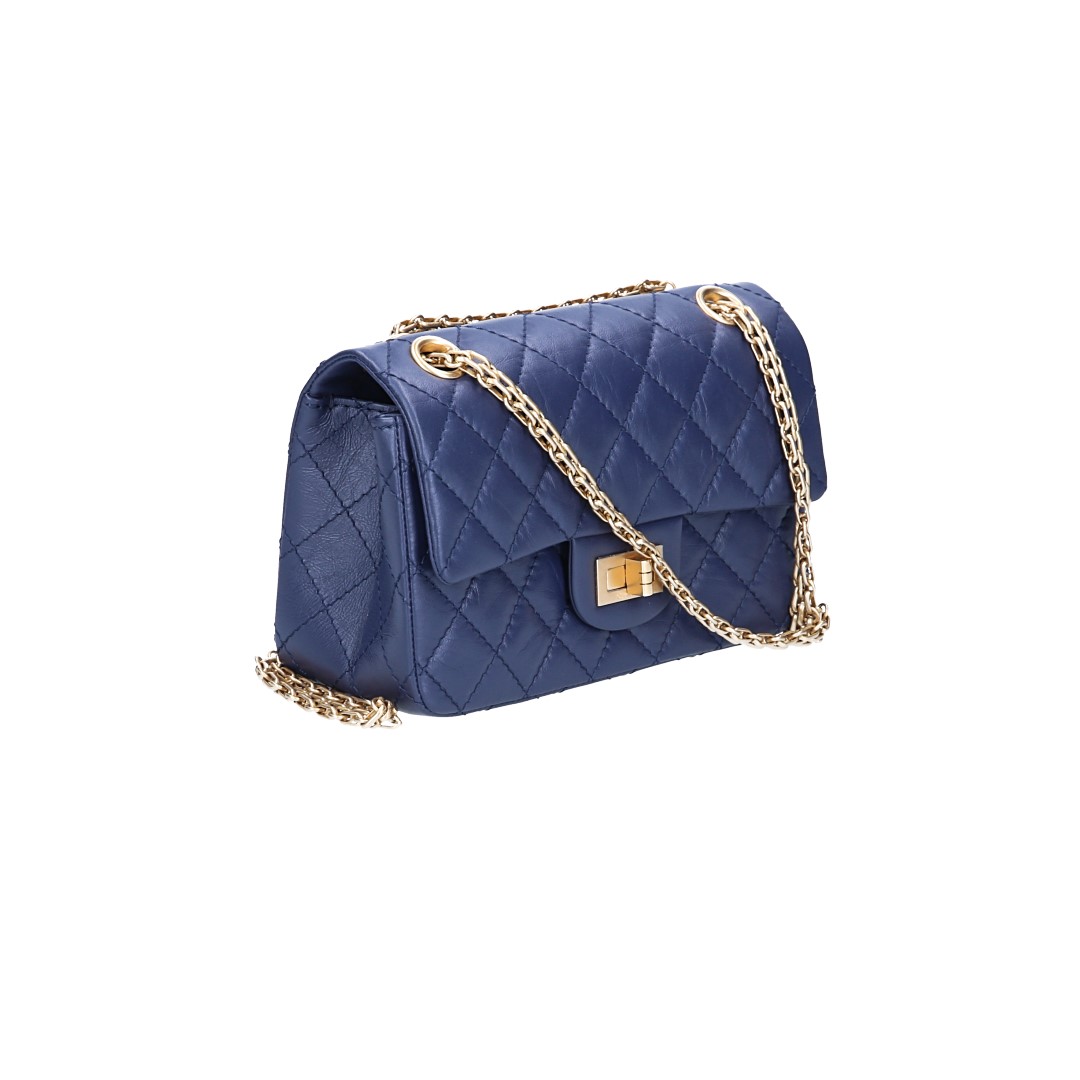 CHANEL 2.55 REISSUE SINGLE FLAP HANDTASCHE (224) AUS KALBSLEDER (A37584)