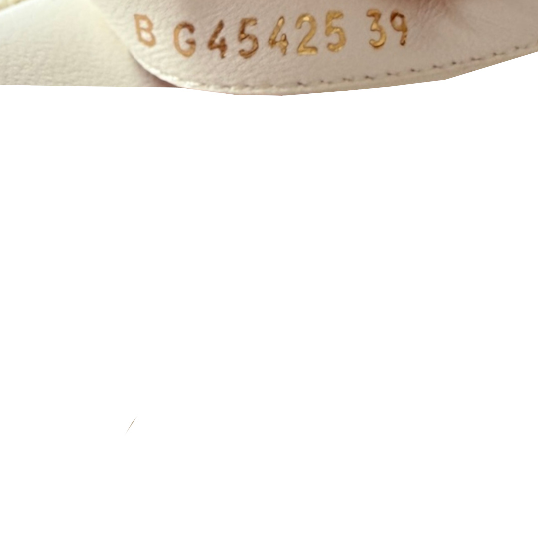 CHANEL SANDALE AUS LEDER UND BAST IN WEISS MIT GHW GR. 39 (B G45425)