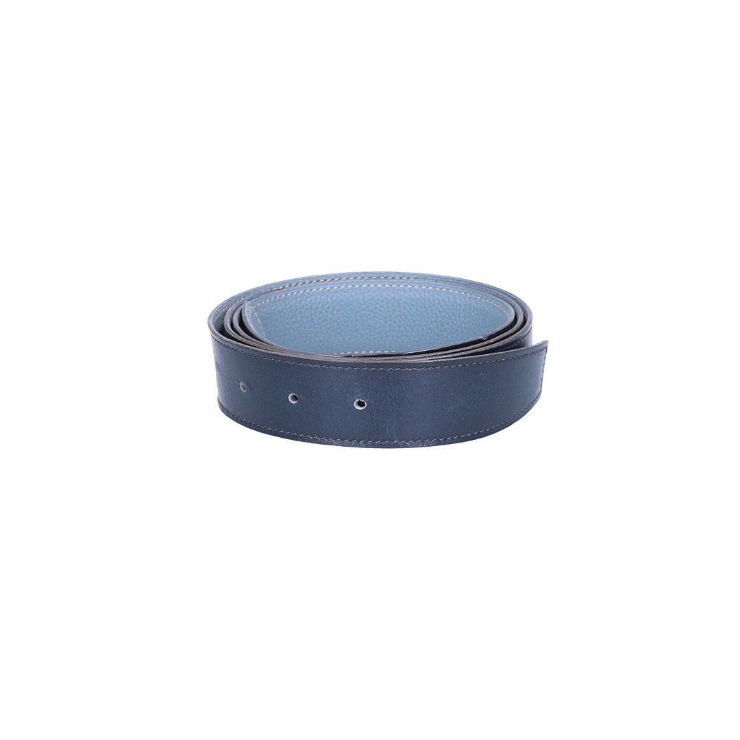Hermès reversible belt 24 mm made of leather size 100 in blue