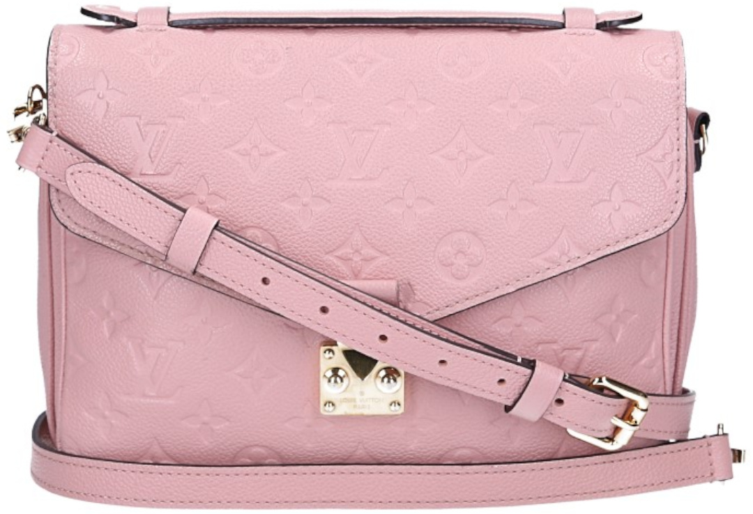 LOUIS VUITTON POCHETTE MÉTIS HANDTASCHE AUS MONOGRAM EMPREINTE LEDER IN ROSE POUDRE (M44018) 