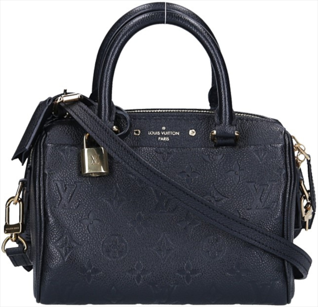 LOUIS VUITTON SPEEDY 20 HANDTASCHE AUS MONOGRAM EMPREINTE LEDER MIT SCHULTERRIEMEN IN NOIR (M42397)