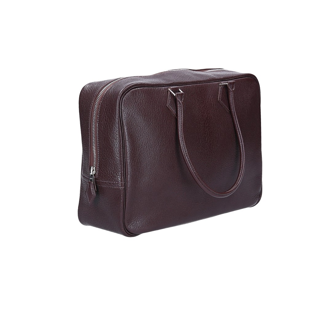 HERMÈS SAC A MAIN PLUME 32 HANDTASCHE AUS CHEVRE DE COROMANDEL MIT PHW