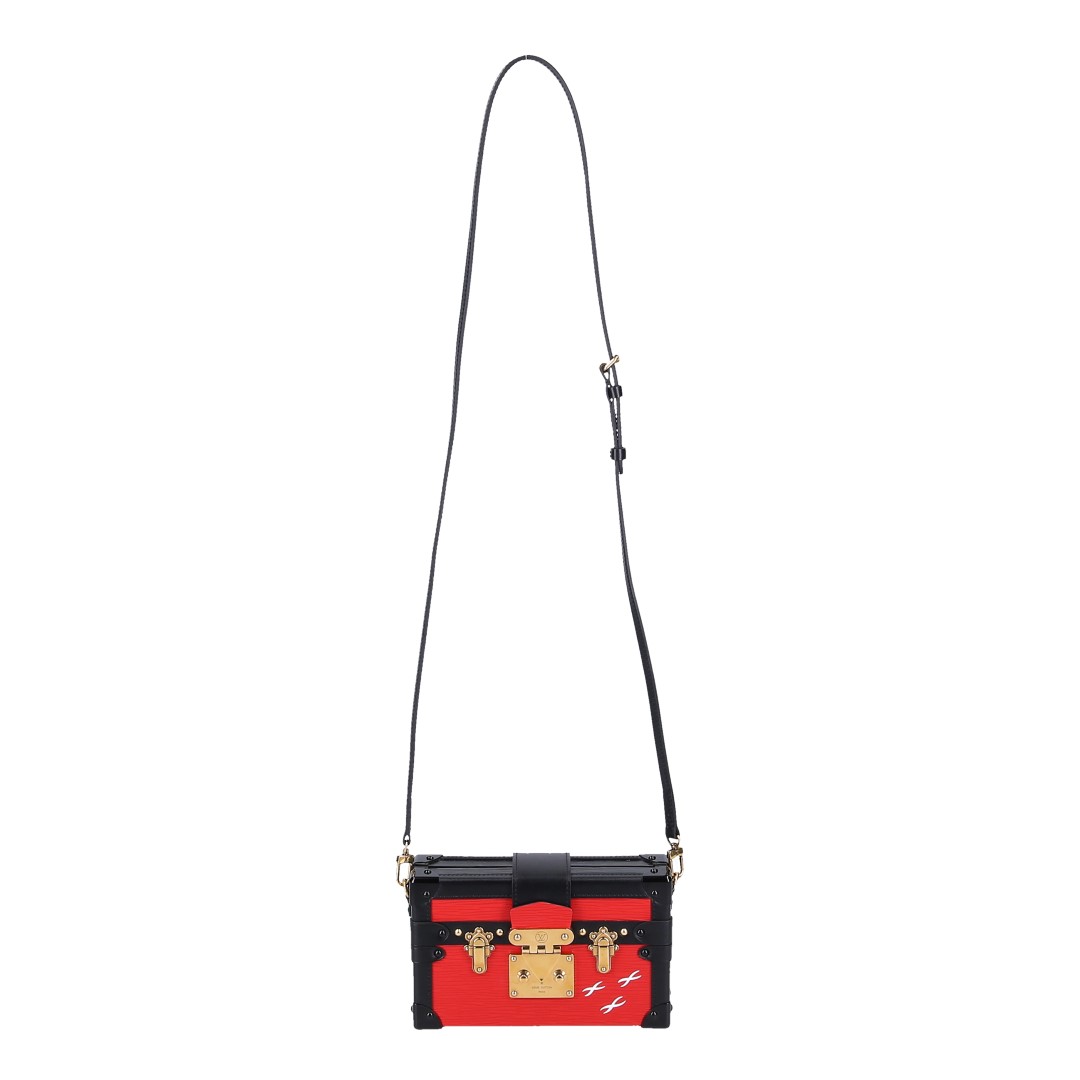 LOUIS VUITTON PETIT MALLE HANDTASCHE AUS EPI LEDER IN COQUELICOT