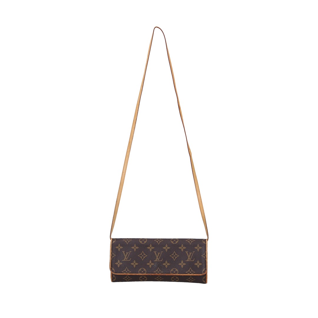 LOUIS VUITTON POCHETTE TWIN GM CLUTCH AUS MONOGRAM CANVAS (M51852)