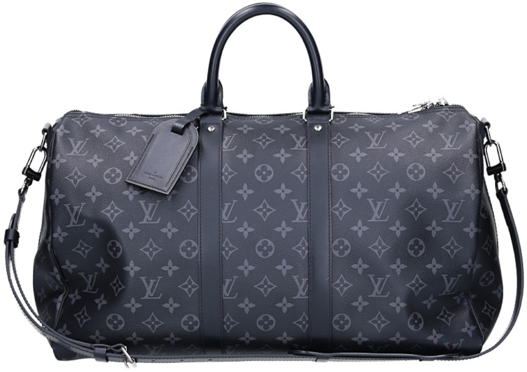 LOUIS VUITTON KEEPALL 45 REISETASCHE AUS MONOGRAM ECLIPSE CANVAS MIT SCHULTERRIEMEN (M40569)