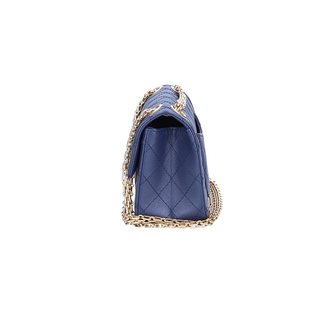 CHANEL 2.55 REISSUE SINGLE FLAP HANDTASCHE (224) AUS KALBSLEDER (A37584)