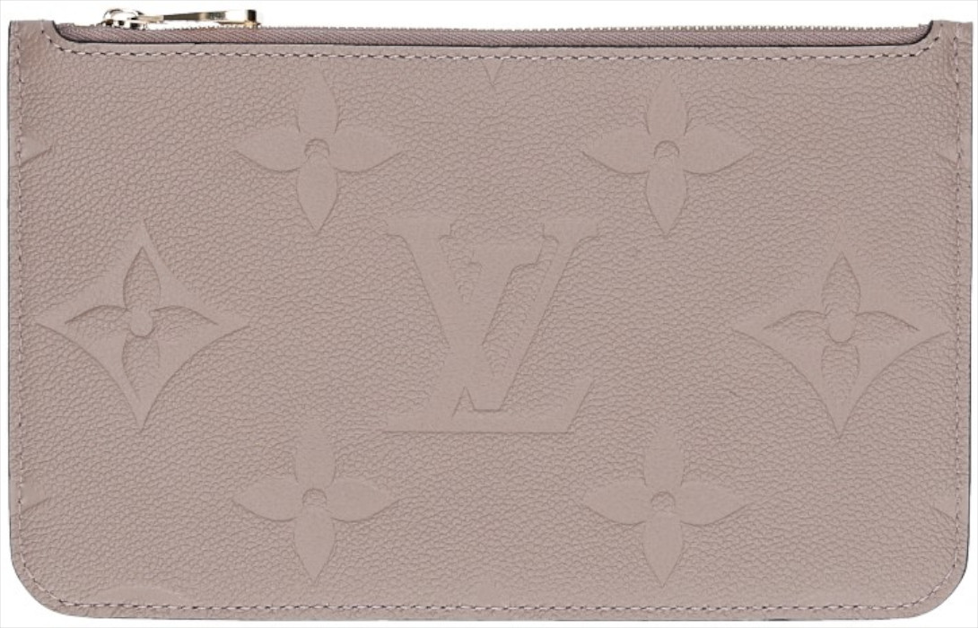 LOUIS VUITTON POCHETTE AUS NEVERFULL AUS MONOGRAM EMPREINTE LEDER IN GALET