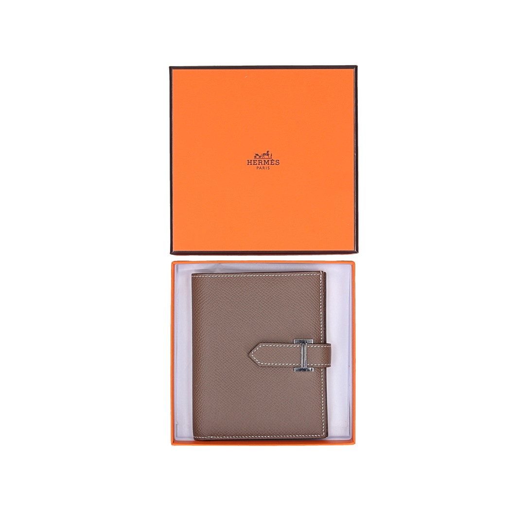50018-Hermes-Geldb-rse-Braun_2D_0005 HERMÈS BÉARN BRIEFTASCHE AUS VEAU EPSOM IN ETOUPE MIT PHW