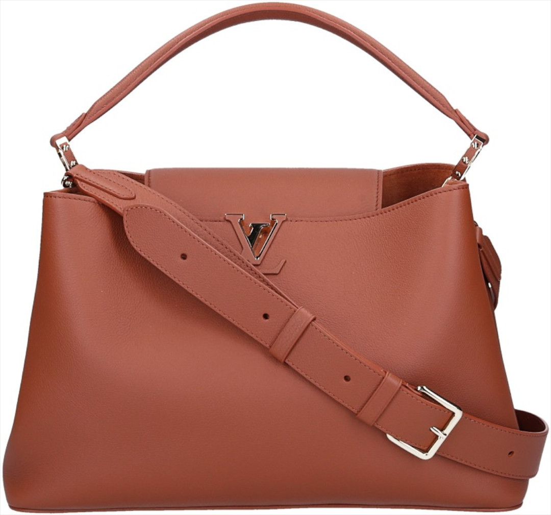 LOUIS VUITTON CAPUCINES GM SOUPLE HANDTASCHE AUS KALBSLEDER IN COGNAC (M24879)