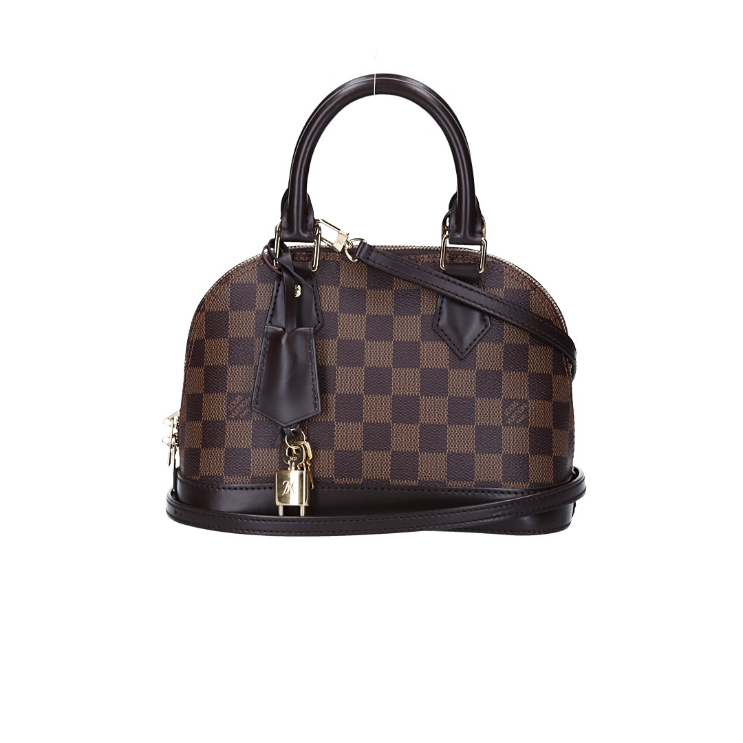 LOUIS VUITTON ALMA BB HANDTASCHE AUS DAMIER EBENE CANVAS MIT VERSTELLBAREM SCHULTERRIEMEN (N40606)