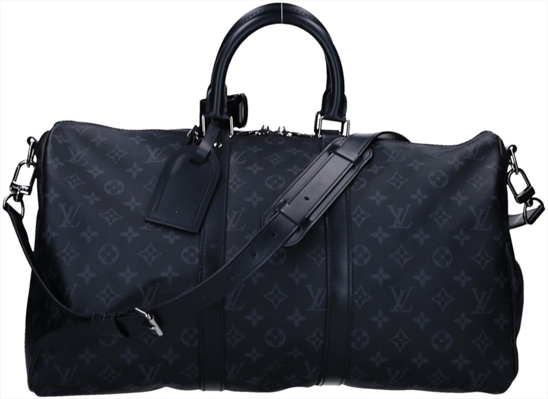 LOUIS VUITTON KEEPALL 45 REISETASCHE AUS MONOGRAM ECLIPSE CANVAS MIT SCHULTERRIEMEN (M40569)