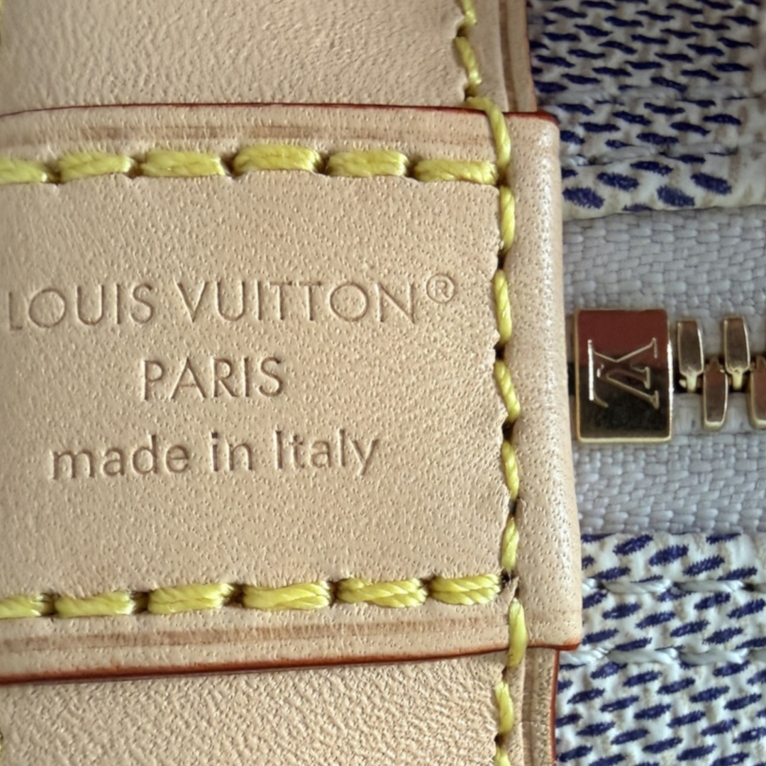 LOUIS VUITTON ALMA BB HANDTASCHE AUS DAMIER AZUR BRAIDED CANVAS MIT VERSTELLBAREM SCHULTERRIEMEN (N40902)