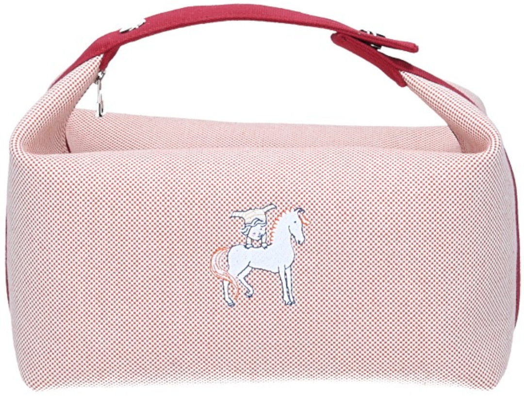 HERMÈS KULTURBEUTEL/KULTURTASCHE BRIDE-À-BRAC CABRIOLE, GROßES MODELL, TERRACOTTA