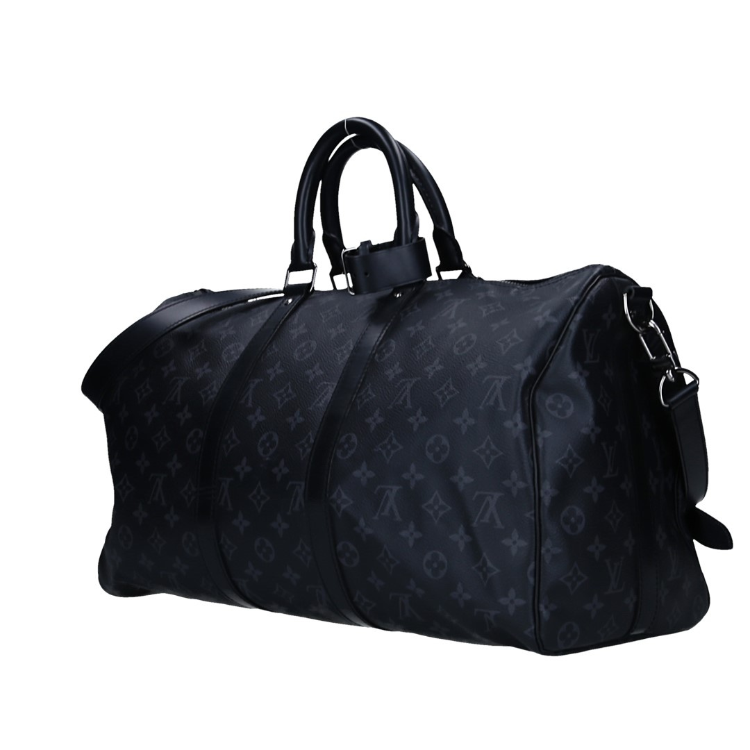 LOUIS VUITTON KEEPALL 45 REISETASCHE AUS MONOGRAM ECLIPSE CANVAS MIT SCHULTERRIEMEN (M40569)