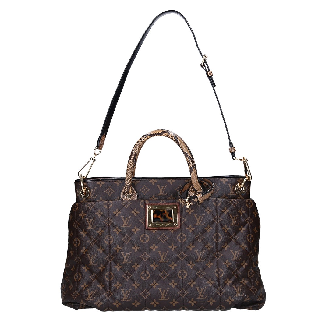 48908_Louis-Vuitton_Henkeltasche_Damier_2D_0010 LOUIS VUITTON TOTE GM HANDTASCHEN AUS MONOGRAM ETOILE CANVAS IN MIEL (S52071)