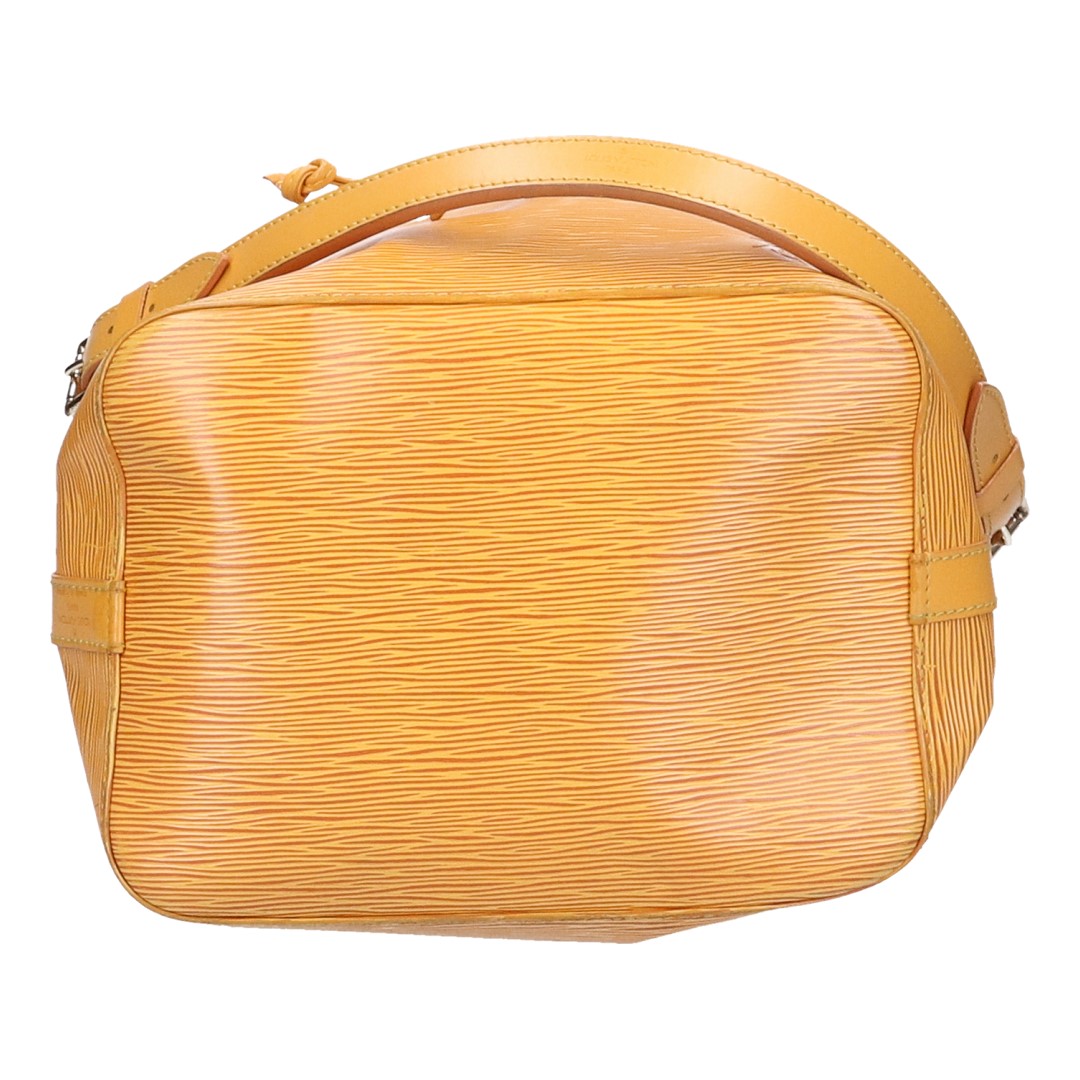 43523-Louis-Vuitton-Noe-PM-Epi_2D_0009 LOUIS VUITTON NOÉ PETIT MODEL SCHULTERTASCHE AUS EPI LEDER IN TASSIL GELB (M44109)