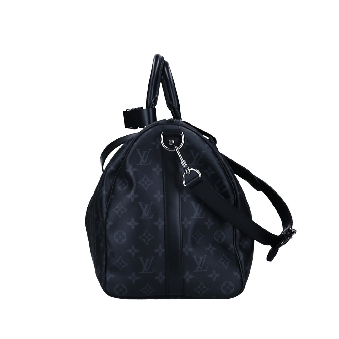 LOUIS VUITTON KEEPALL 45 REISETASCHE AUS MONOGRAM ECLIPSE CANVAS MIT SCHULTERRIEMEN (M40569)