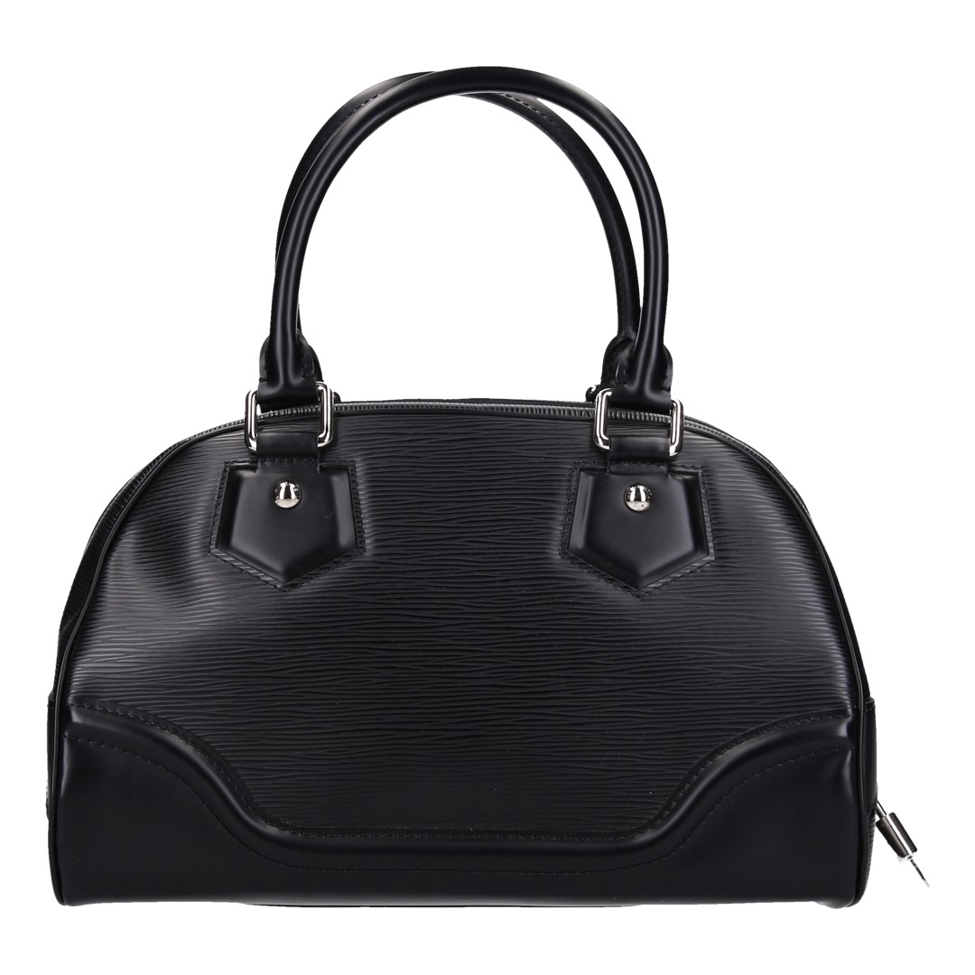 LOUIS VUITTON BOWLING MONTAIGNE PM HENKELTASCHE AUS EPI LEDER IN NOIR