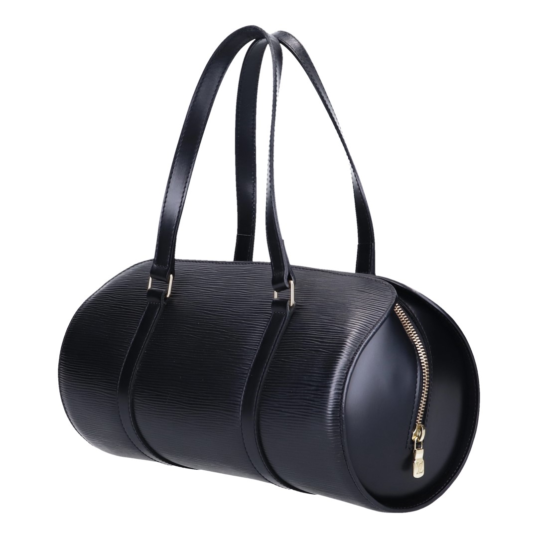 LOUIS VUITTON SOUFFLOT HENKELTASCHE AUS EPI LEDER IN KOURIL SCHWARZ (M52222)
