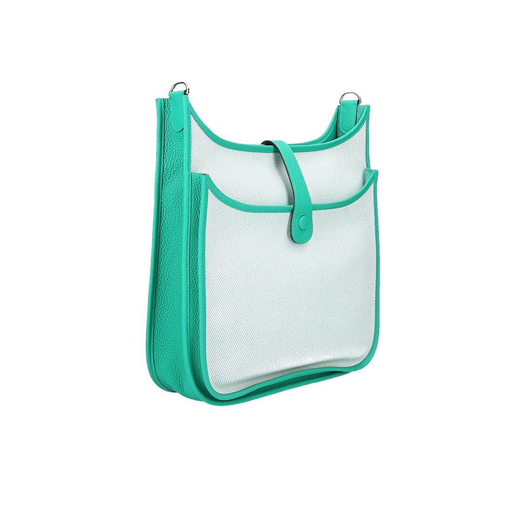 HERMÈS ÉVELYNE III 33 HANDTASCHE AUS TWILL H/CLÉMENCE LEDER IN