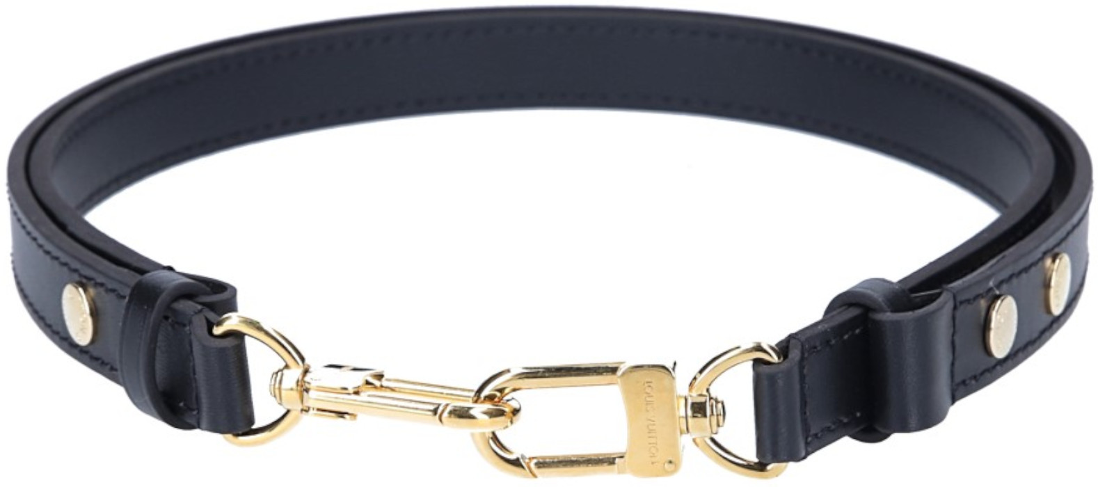 48917-Louis-Vuitton-Schulterriemen_2D_0012 LOUIS VUITTON SCHULTERRIEMEN AUS RINDSLEDER IN SCHWARZ MIT GHW