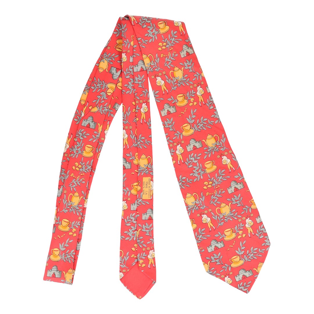 42330-Hermes-Krawatte_2D_0003 HERMÈS KRAWATTE AUS SEIDE '7501 IA'