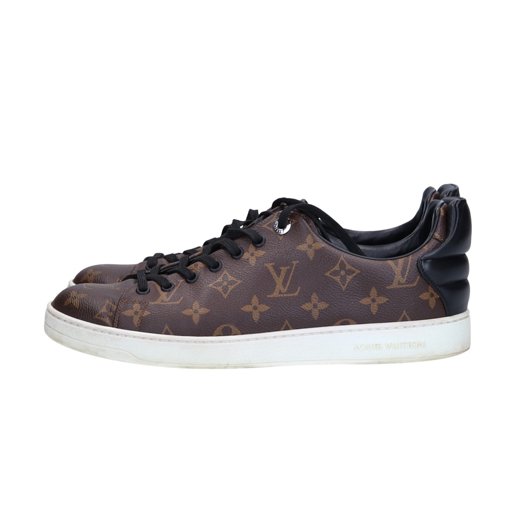 LOUIS VUITTON SNEAKER AUS MONOGRAM CANVAS UND SCHWARZEM LEDER UK7,5 EU41,5