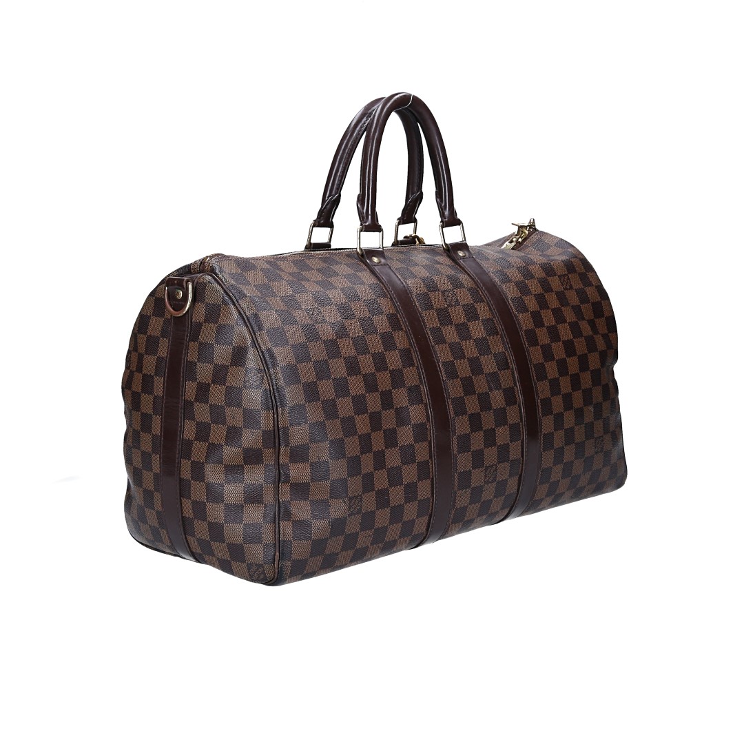 LOUIS VUITTON KEEPALL 45 REISETASCHE AUS DAMIER EBENE CANVAS OHNE SCHULTERRIEMEN (N41428)