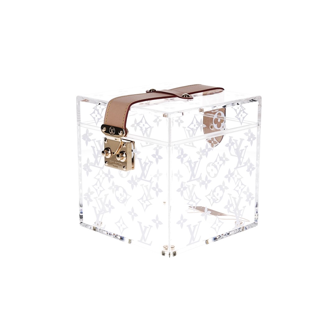 LOUIS VUITTON BOÎTE SCOTT CUBE-BOX AUS MONOGRAM VINYL IN TRANSPARENT (GI0481)