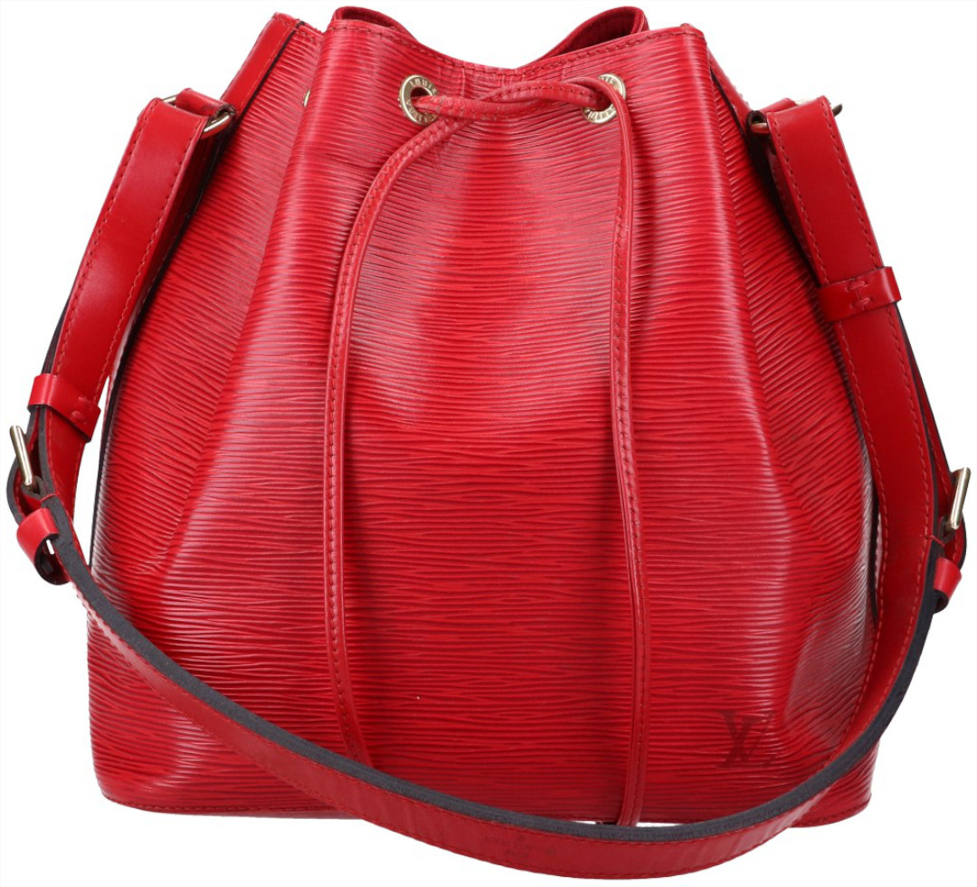 41501-Louis-Vuittonn-Noe-Epi-Leder_2D_001J LOUIS VUITTON NOÉ PETIT MODEL SCHULTERTASCHE AUS EPI LEDER IN CASTILLIAN ROT (M43077)