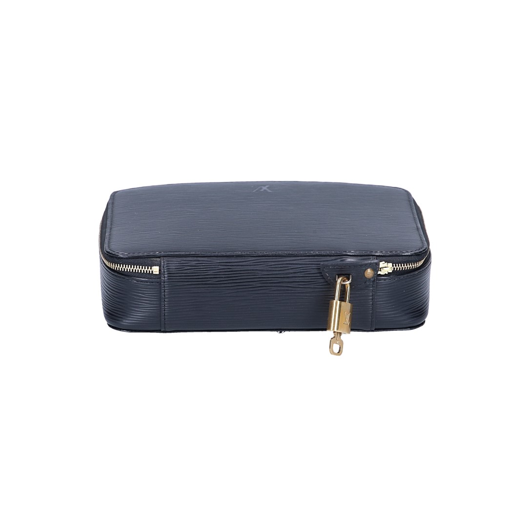 LOUIS VUITTON POCHE MONTE-CARLO REISEACCESSOIRE AUS EPI LEDER IN KOURIL SCHWARZ (M48362)