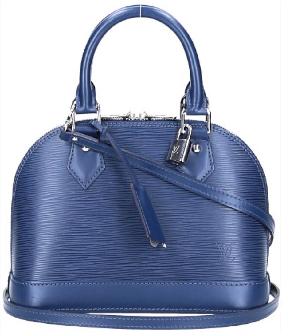 LOUIS VUITTON ALMA BB HANDTASCHE AUS EPI LEDER IN BLEU