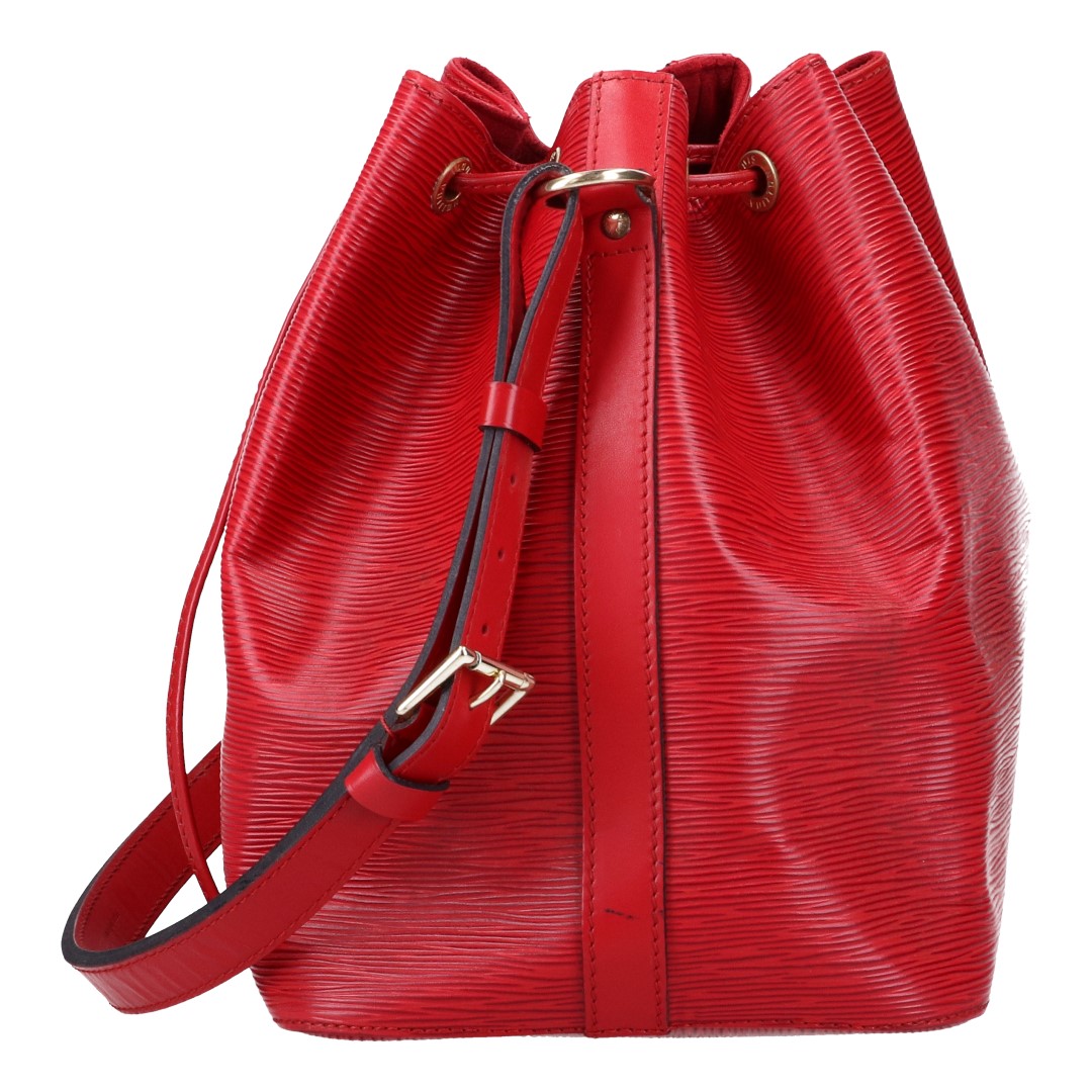 41501-Louis-Vuittonn-Noe-Epi-Leder_2D_0003 LOUIS VUITTON NOÉ PETIT MODEL SCHULTERTASCHE AUS EPI LEDER IN CASTILLIAN ROT (M43077)