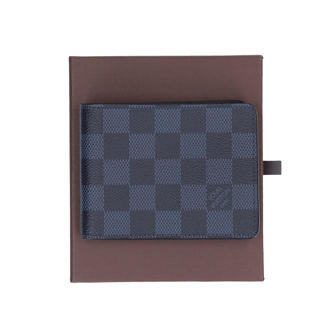 LOUIS VUITTON GELDBÖRSE 'SLENDER' AUS DAMIER COBALT CANVAS (N62239)