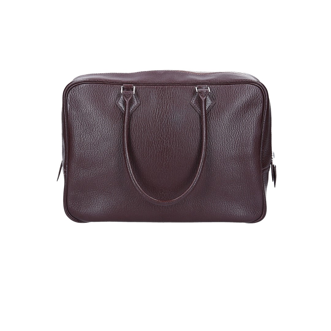 HERMÈS SAC A MAIN PLUME 32 HANDTASCHE AUS CHEVRE DE COROMANDEL MIT PHW