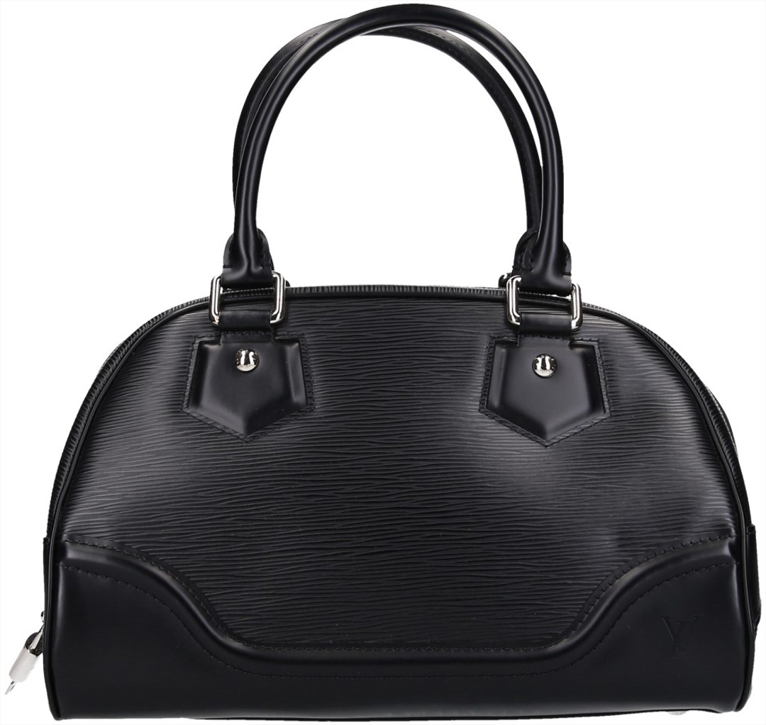 LOUIS VUITTON BOWLING MONTAIGNE PM HENKELTASCHE AUS EPI LEDER IN NOIR