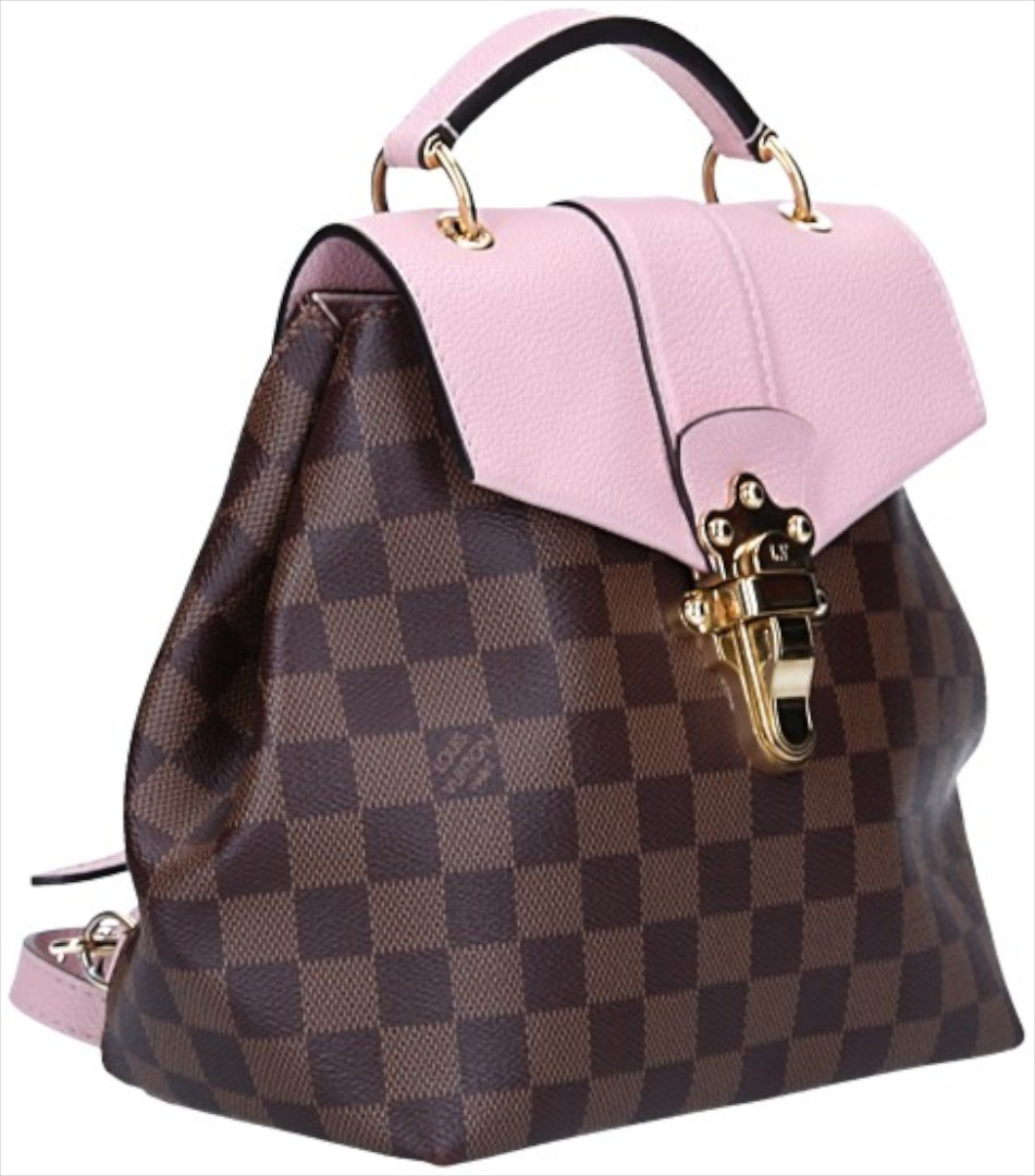LOUIS VUITTON CLAPTON BACKPACK RUCKSACK AUS DAMIER EBENE CANVAS IN MAGNOLIA (N42262)
