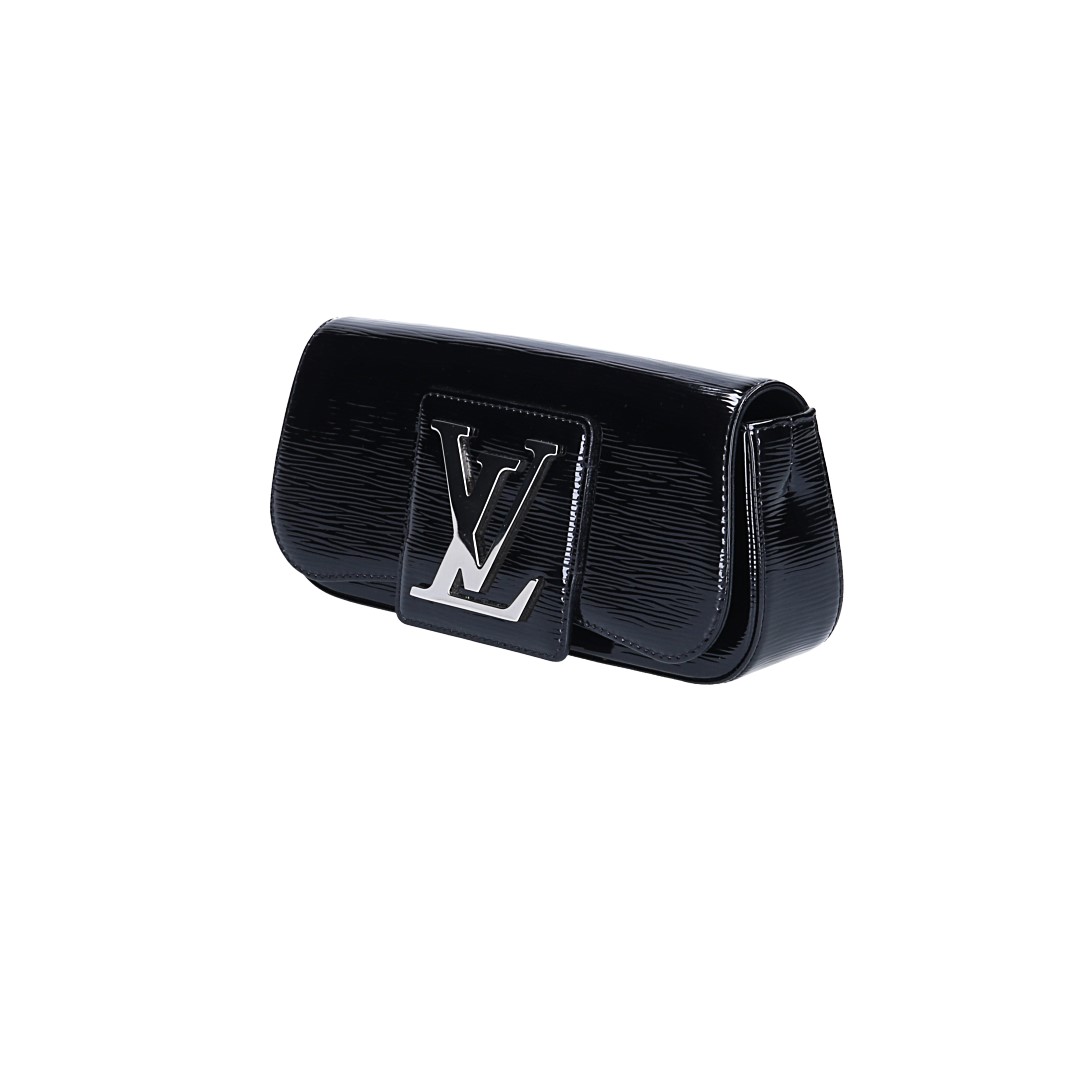 LOUIS VUITTON ASCOT POUCH CLUTCH MADE OF DAMIER EBENE CANVAS