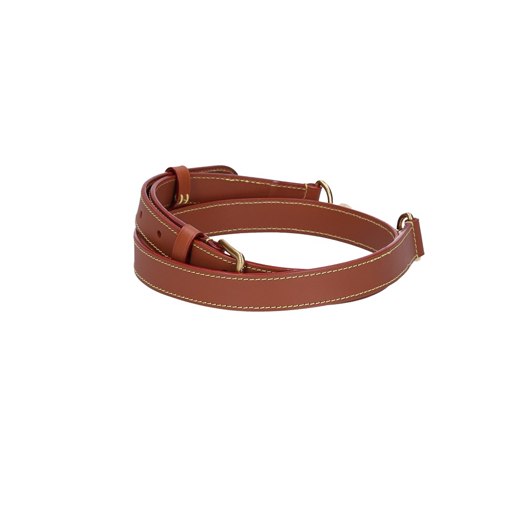 Louis Vuitton Adjustable Shoulder Strap in Rindsleder in Black with Silver
