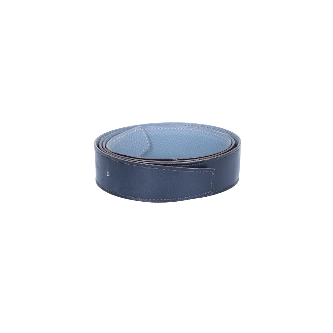 Hermès reversible belt 24 mm made of leather size 100 in blue