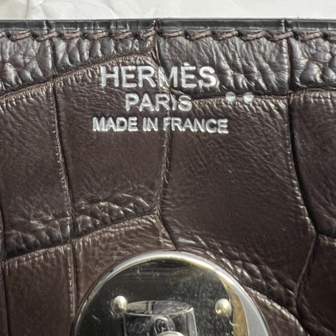 HERMÈS LINDY 30 HANDTASCHE AUS CROCODYLUS-NILOTICUS IN HAVANE MIT PHW