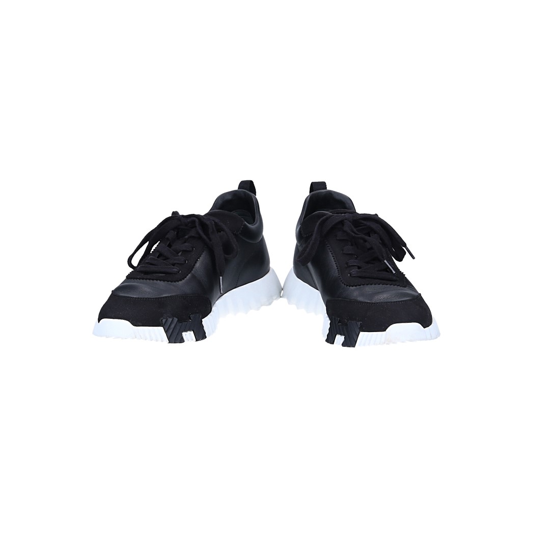 HERMÈS SNEAKER SCHUHE 'BOUNCING' AUS LAMMLEDER IN NOIR IN GR. 43