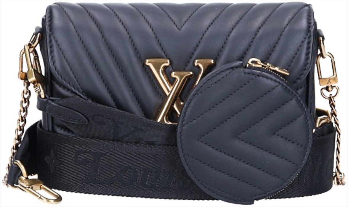 LOUIS VUITTON MULTI POCHETTE HANDTASCHE AUS NEW WAVE LEDER IN NOIR (M56461)